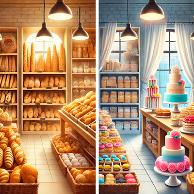 Diferencia entre Panadería y Pastelería